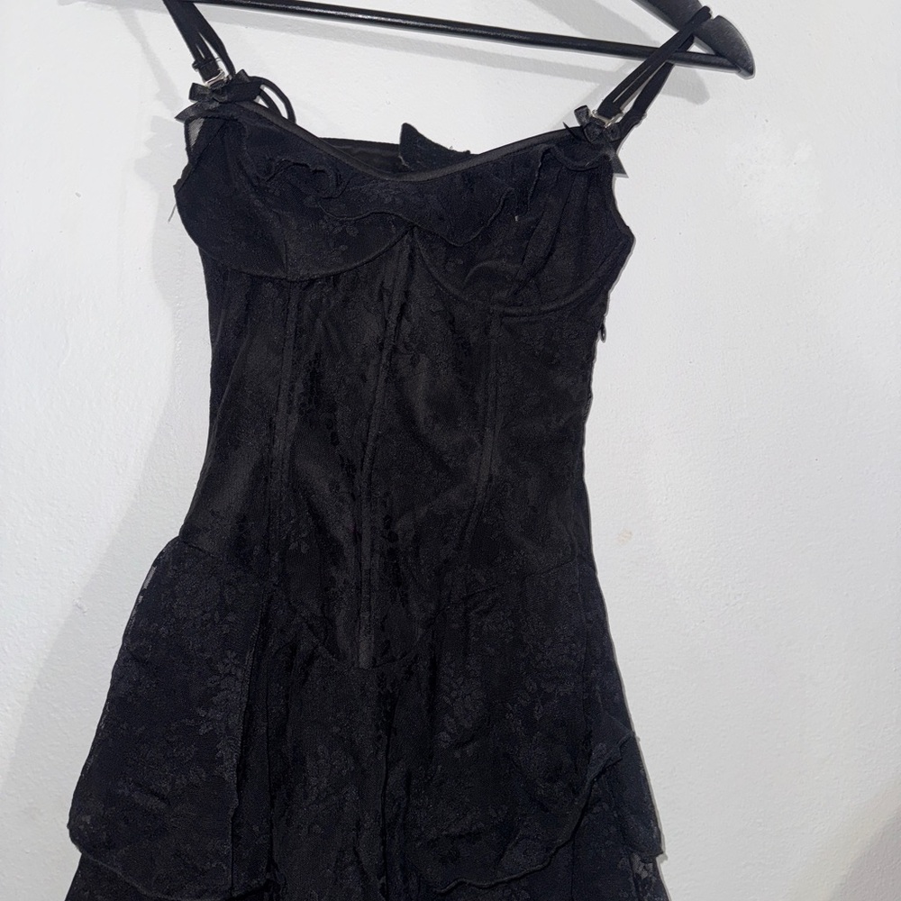 OUTCAST Black Lace Mini Dress